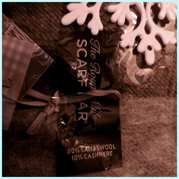 STOLE CASHMERE & LAMBSWOOL SCOTTISH IMPORT NWT - Picture 6 of 6